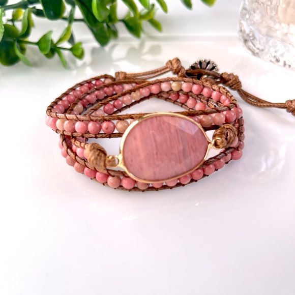 Bohemian Stone Bead Wrap Bracelet NWT - Picture 3 of 7